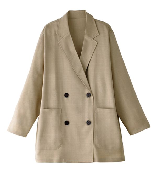 BELLUNA（ベルーナ）の「ダブルテーラードジャケット（その他ジャケット）」｜ライトベージュ