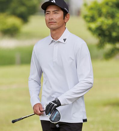 「＜アディゼロ＞ジャカード　長袖シャツ（メンズシャツ）」