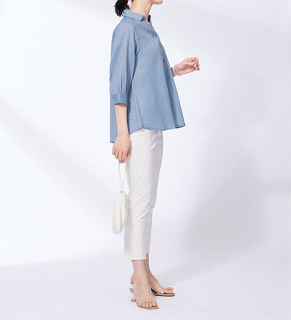 BELLUNA（ベルーナ）の「スキッパー衿ぽこぽこ素材ブラウス（ブラウス）」｜詳細画像