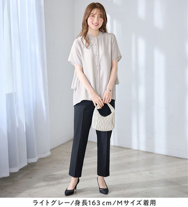 alotta（アロッタ）の「【イージーケア】バックフリルデザインブラウス（ブラウス）」｜詳細画像