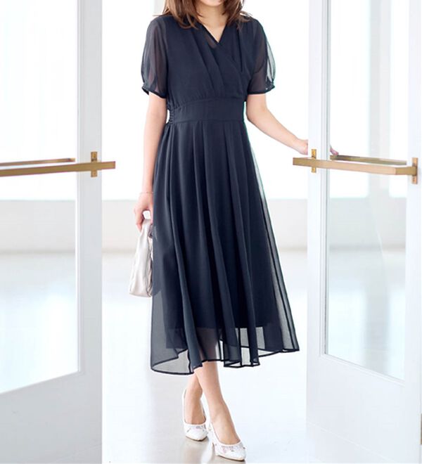 alotta（アロッタ）の「【接触冷感】インナー付カシュクールワンピース（その他ワンピース）」｜詳細画像