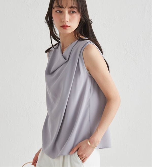 RANAN（ラナン）の「ノースリドレープブラウス（ブラウス）」｜詳細画像