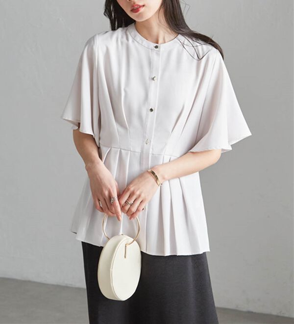 RANAN（ラナン）の「ウエストタックフレアブラウス（ブラウス）」｜詳細画像