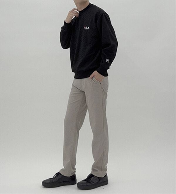 「＜コムルヴァン・オム＞起毛ストレッチでラクして暖かパンツ（メンズチノパンツ）」｜詳細画像