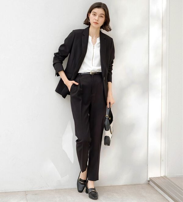 2点セット】選べるボトム！洗えて型くずれしないパンツスーツセット