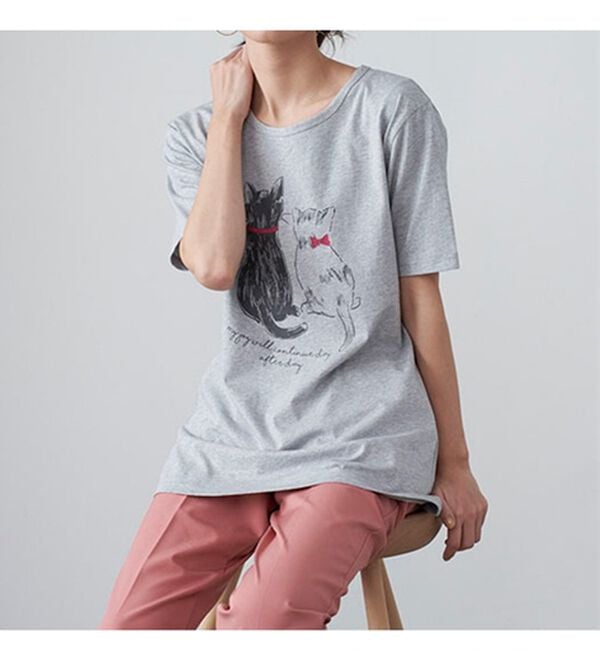 BELLUNA（ベルーナ）の「綿１００％プリントＴシャツ（Tシャツ）」｜詳細画像