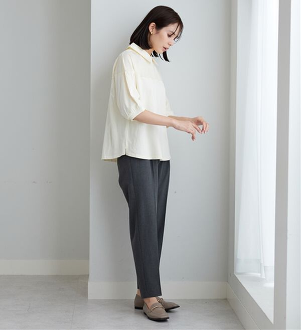 BELLUNA（ベルーナ）の「衿付き異素材切替プルオーバー（カットソー）」｜詳細画像