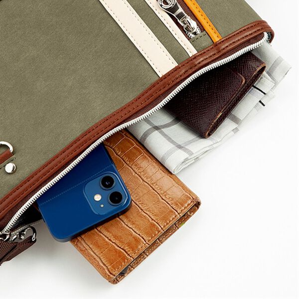 「＜ハッシュパピー＞デニム風合皮サコッシュ（メンズショルダーバッグ）」｜詳細画像