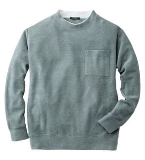 「１枚で様になるニットトレーナー（メンズトレーナー）」｜ミント