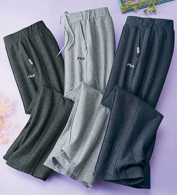 ルフラン（ルフラン）の「【３本組】＜ＦＩＬＡ＞セミワイド杢調すっきりラクするパンツ（セット商品（パンツ））」｜3本組