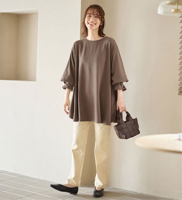 Viola e Viola（ヴィオラ エ ヴィオラ）の「裏ファー袖タックチュニック（チュニック）」｜詳細画像