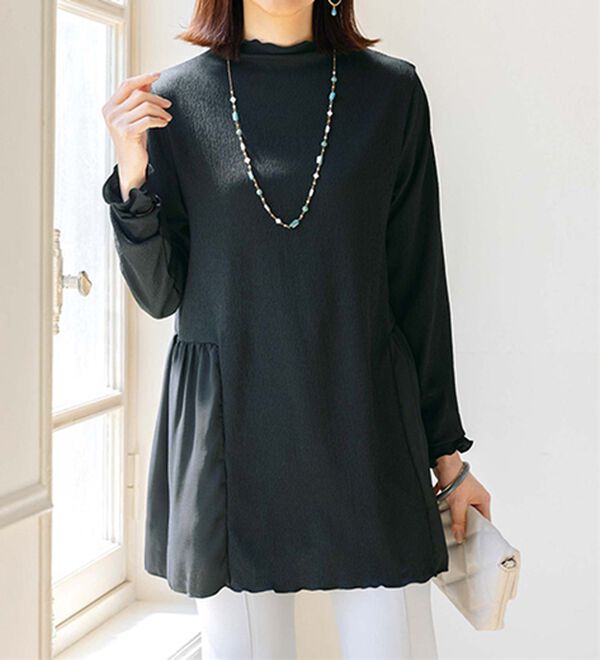 ルフラン（ルフラン）の「【２色組】楊柳切替チュニック（チュニック）」｜詳細画像