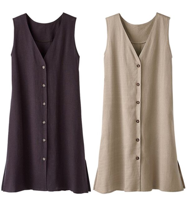 BELLUNA（ベルーナ）の「【２枚組】涼やかリネン混チュニックベスト（チュニック）」｜2枚組