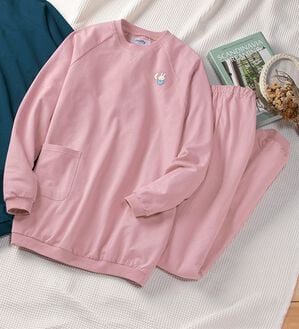 「ミッフィーが可愛いスウェットパジャマ（パジャマ・ルームウェア）」｜グレイッシュピンク