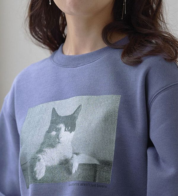 BELLUNA（ベルーナ）の「【毛玉になりにくい】あったかキレイ！大人のプリントトレーナー（トレーナー・スウェット）」｜詳細画像