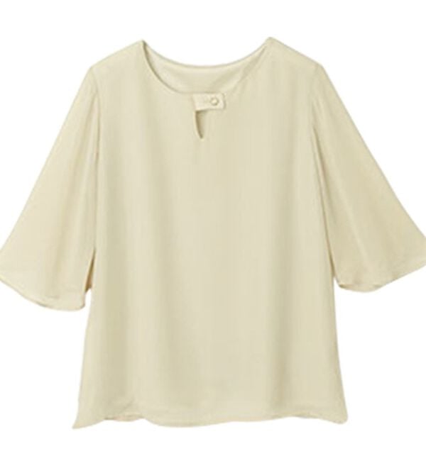 RANAN（ラナン）の「【ひんやり】フレアー袖シフォンブラウス（ブラウス）」｜詳細画像