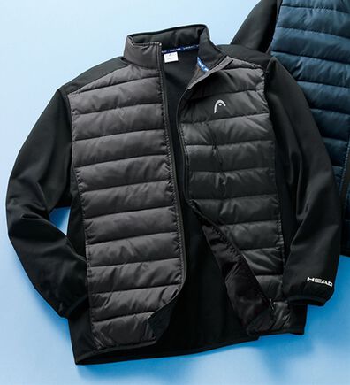 「＜ヘッド＞ダウンで暖か！防風スポーティジャケット（メンズジャケット）」