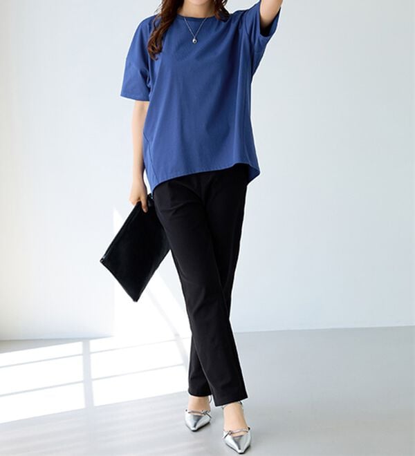 BELLUNA（ベルーナ）の「シュッと体型カバー！コクーンTシャツ（カットソー）」｜詳細画像