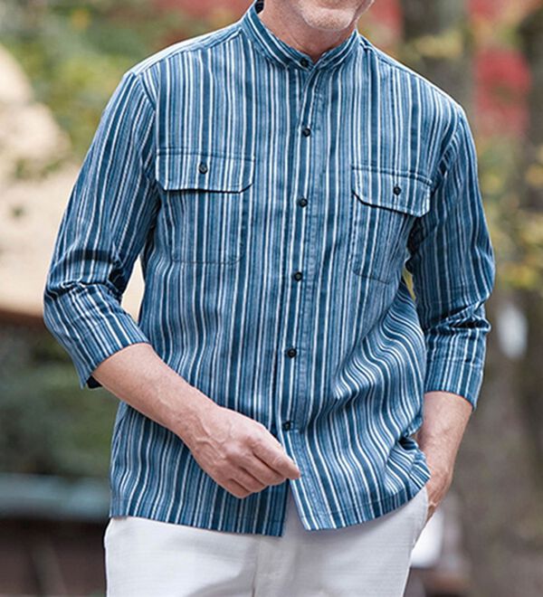 chloma ENAフィルムシャツ [ブルー] 18SS】chloma(クロマ) ENAフィルムシャツ [ブルー]