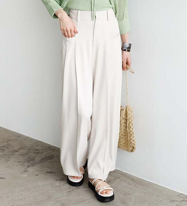 GeeRA（ジーラ）の「２タックデザインポケットワイドパンツ（フルレングスパンツ）」｜詳細画像