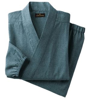 「デニム調のカジュアル作務衣（メンズ和装・浴衣・和装グッズ）」｜ネイビー