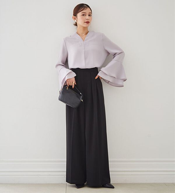 RANAN（ラナン）の「袖ペプラムデザイントップスセットアップ（セットアップ）」｜詳細画像