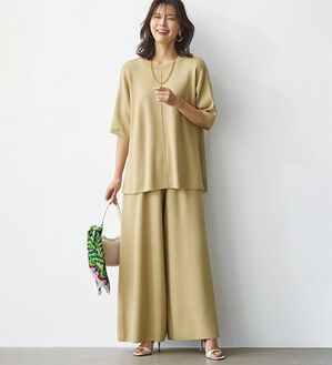 BELLUNA（ベルーナ）の「ゆるっとキレイ！ニット素材リラックスセットアップ（セットアップ）」｜詳細画像