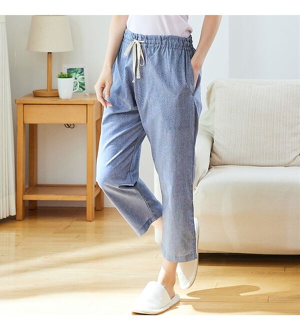 LAVIENNE（ラヴィエンヌ）の「綿１００％８分丈ルームパンツ（パジャマ・ルームウェア）」｜詳細画像