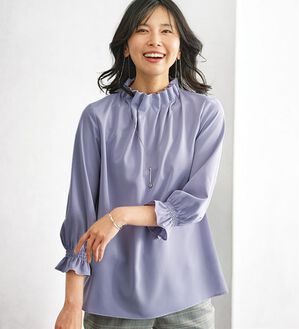 BELLUNA（ベルーナ）の「着脱楽々！タックデザインブラウス（ブラウス）」｜詳細画像