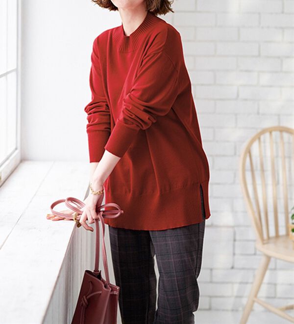 BELLUNA（ベルーナ）の「もちもち素材ハイネックニットプルオーバー（ニット・セーター）」｜詳細画像