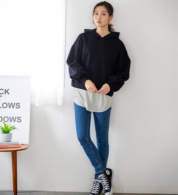 YU'NOW（ユナウ）の「レーヨンブレンド　レイヤードキャミソール（肌着・インナーウェア）」｜詳細画像