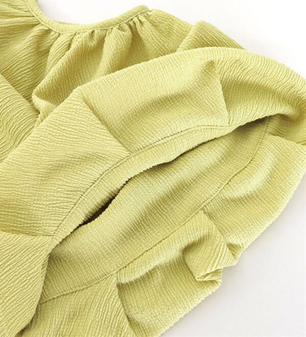 Pierrot（ピエロ）の「キーネックパフスリーブブラウス（ブラウス）」｜詳細画像