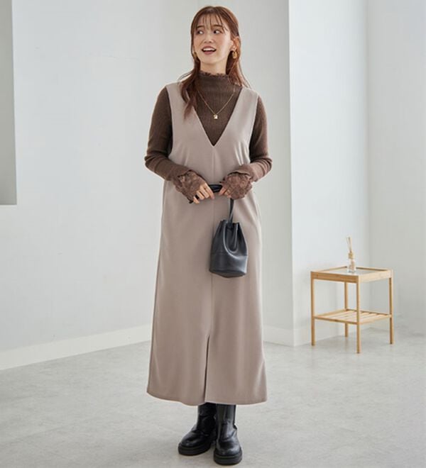 GeeRA（ジーラ）の「大人可愛い！レースが上品なハイネックニット（ニット・セーター）」｜詳細画像