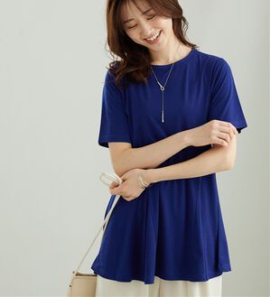BELLUNA（ベルーナ）の「冷感フレアーシルエットチュニック（チュニック）」｜ロイヤルブルー