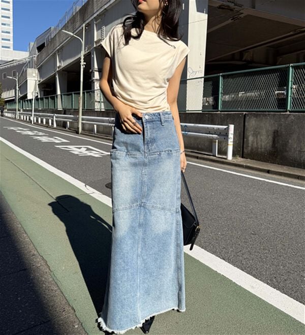 RANAN（ラナン）の「【ひんやり・ＵＶ】タックドレープフレンチスリーブカットソー（Tシャツ）」｜詳細画像