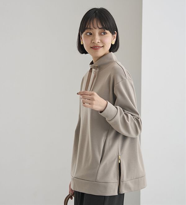 BELLUNA（ベルーナ）の「サイドジップスタンド衿プルオーバー（カットソー）」｜詳細画像