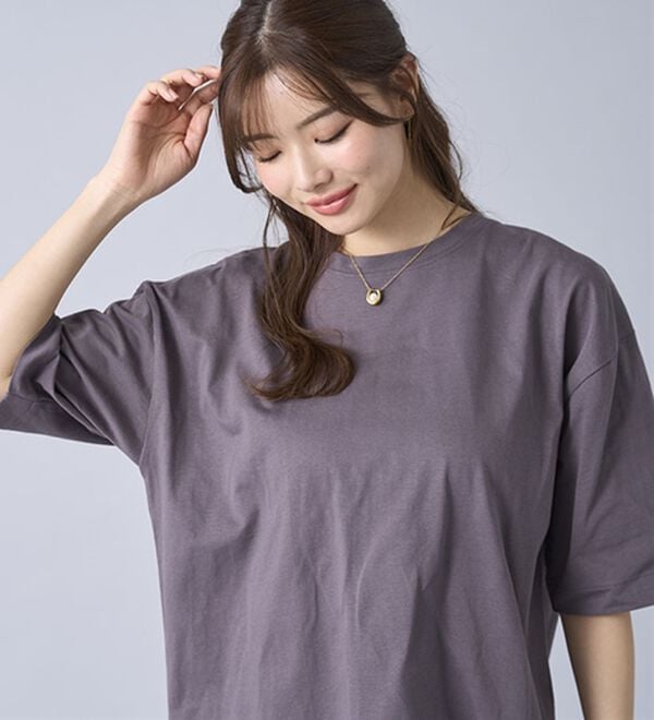 BELLUNA（ベルーナ）の「ひんやリッチコットン大人のゆったりプルオーバー（カットソー）」｜詳細画像