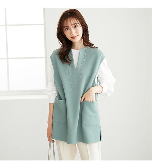 BELLUNA（ベルーナ）の「ポケット付ベストアンサンブル（アンサンブル）」｜詳細画像