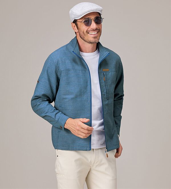 「お洒落なボーダージャケット（メンズジャケット）」｜詳細画像