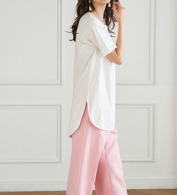 RANAN（ラナン）の「＜ＢＣ＞綿１００％ひんやりラウンドヘムプルオーバー（カットソー）」｜詳細画像