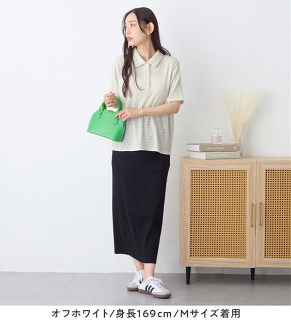 Viola e Viola（ヴィオラ エ ヴィオラ）の「ポコポコ素材ポロトップス（カットソー）」｜詳細画像