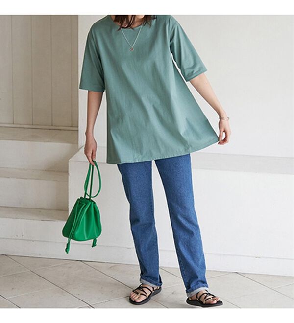 BELLUNA（ベルーナ）の「綿１００％抗菌防臭汗ジミ対策チュニック（チュニック）」｜詳細画像