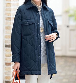 ルフラン（ルフラン）の「ゆったりが可愛いキルトジャケット（その他ジャケット）」｜ネイビー