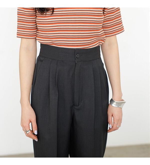 GeeRA（ジーラ）の「２ＷＡＹハイウエストスラックスパンツ（フルレングスパンツ）」｜詳細画像