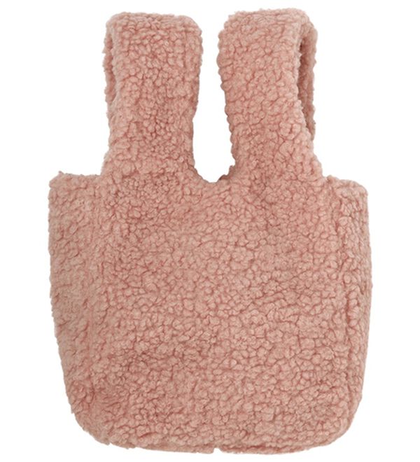 RANAN（ラナン）の「もこもこファーミニトートバッグ（ハンドバッグ）」｜ピンクベージュ