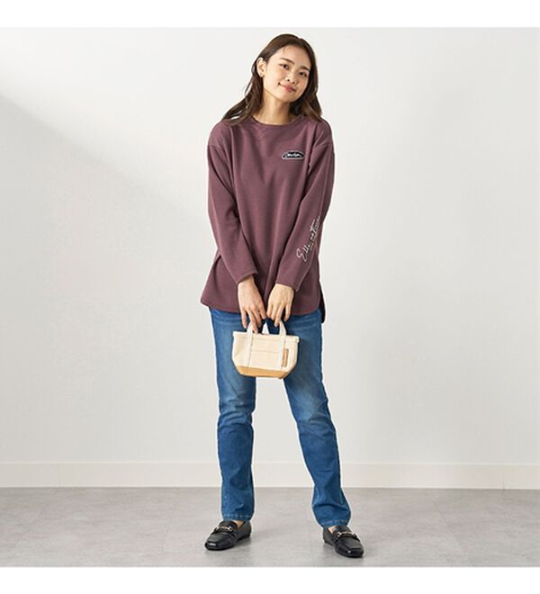 BELLUNA（ベルーナ）の「＜ＥＬＬＥ　Ａｃｔｉｖｅ＞バックリボンロゴチュニック（チュニック）」｜詳細画像