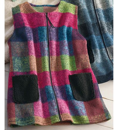ルフラン（ルフラン）の「カラフルチェック柄ベスト（ベスト）」