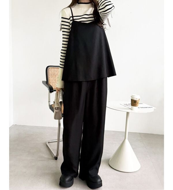 GeeRA（ジーラ）の「セットアップ風キャミソールサロペット（オールインワン）」｜詳細画像