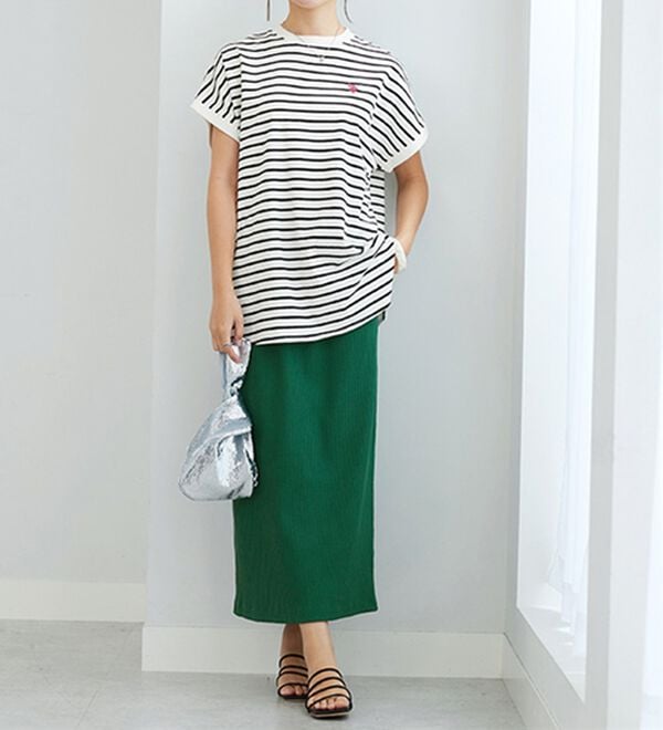 GeeRA（ジーラ）の「【着回し力◎】楽ちんすっきり見え！リブロングスカート（ロングスカート）」｜詳細画像