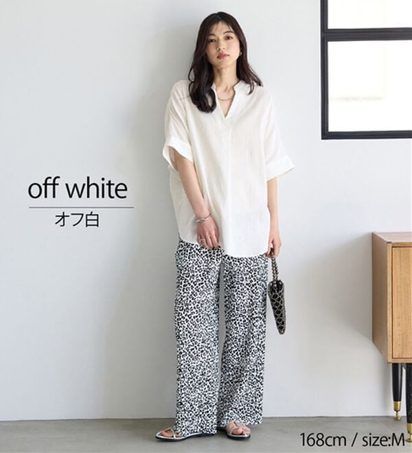 BELLUNA（ベルーナ）の「綿１００％楊柳素材ドルマンチュニック（チュニック）」｜詳細画像